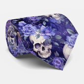Rosas violetas con calaveras ネクタイ (ロール)