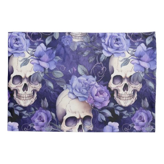 Rosas violetas con calaveras 枕カバー (裏面)