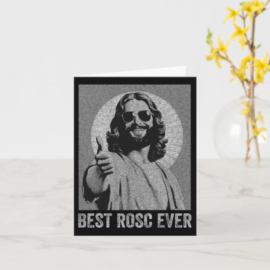 Roscエバ最高のーおもしろいイースターイエスナースドクターサージ カード (黄色い花)