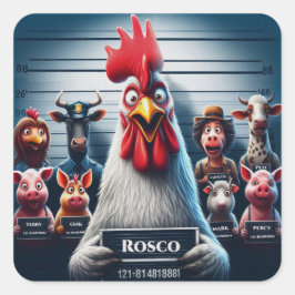 "Rosco Chicken Lineup" Sticker Sheet スクエアシール