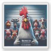 "Rosco Chicken Lineup" Vinyl  シール (正面)