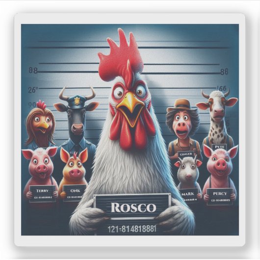 "Rosco Chicken Lineup" Vinyl  シール (正面)