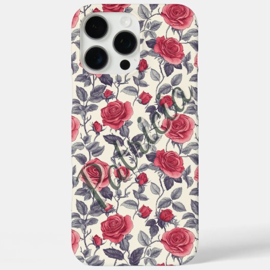 Rose カスタムネーム iPhoneケース フォン保護 Case-Mate iPhoneケース (裏面)