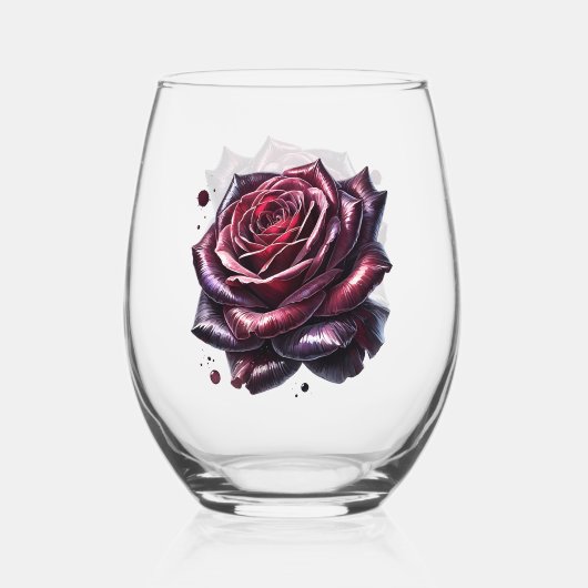 Rose ステムなしワイングラス (裏面)