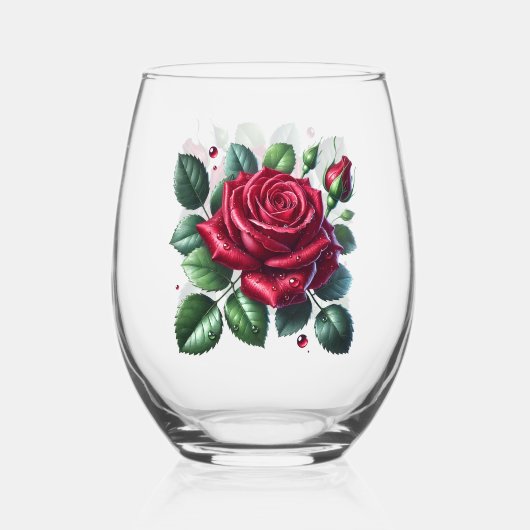 Rose ステムなしワイングラス (裏面)