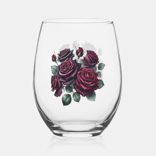 Rose ステムなしワイングラス (裏面)