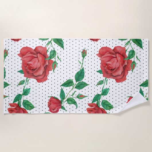 Rose ビーチタオル (正面)