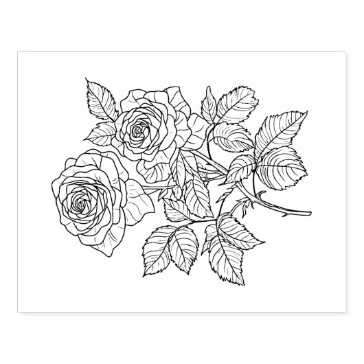 Rose ラバースタンプ (インプリント)