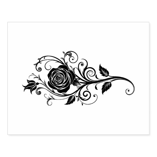 Rose ラバースタンプ (インプリント)