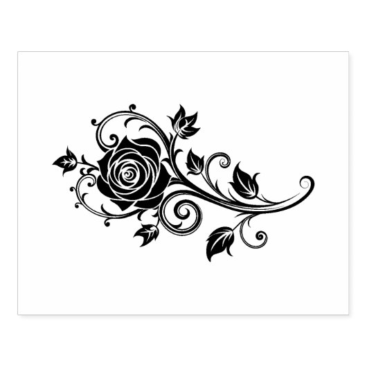 Rose ラバースタンプ (インプリント)