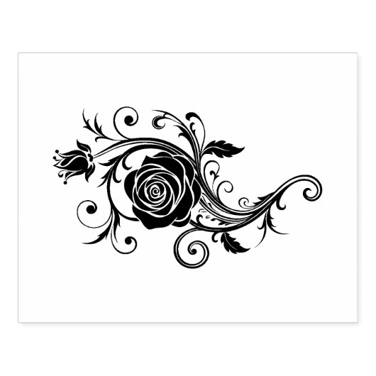 Rose ラバースタンプ (インプリント)