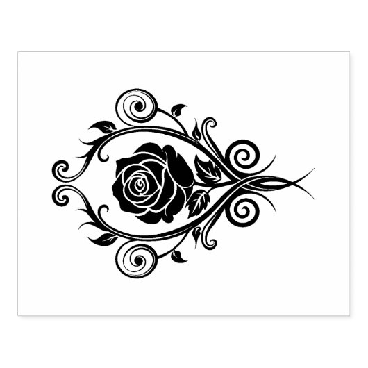 Rose ラバースタンプ (インプリント)