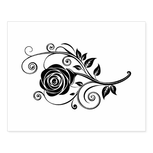 Rose ラバースタンプ (インプリント)