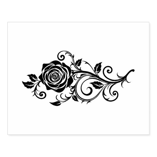 Rose ラバースタンプ (インプリント)