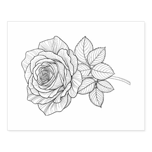 Rose ラバースタンプ (インプリント)