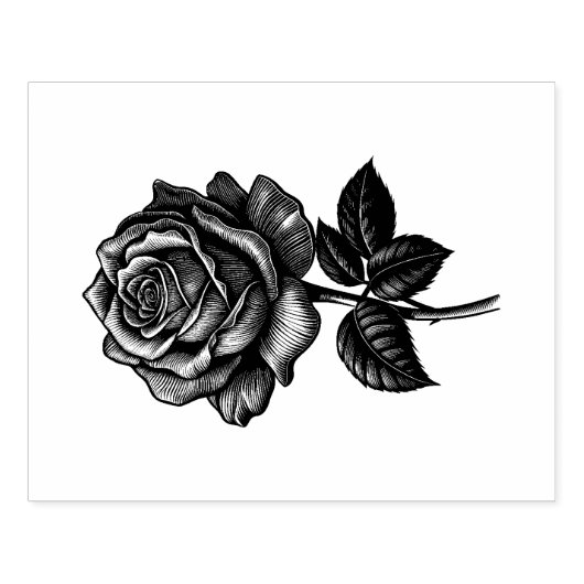 Rose ラバースタンプ (インプリント)