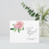 Rose - 結婚式前夜のパーティーのお礼カード ポストカード (スタンド正面)