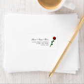 Rose Accent Address Labels for Invitations ラベル (インサイチュ)