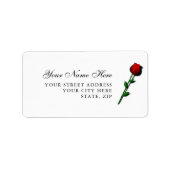 Rose Accent Address Labels for Invitations ラベル (正面)