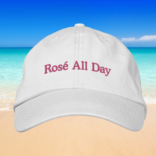 Rosé All Day / Preppy Wine Baseball Cap 刺繍入りキャップ
