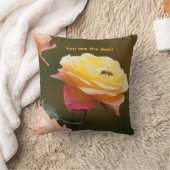 Rose and Bee Tote クッション (ブランケット)