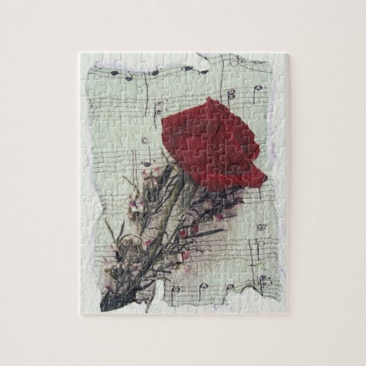 <Rose and Music> 金Koza 2著 ジグソーパズル (縦)