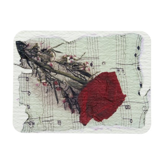 <Rose and Music>by Kim Koza 2 マグネット (横)