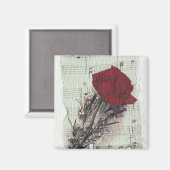 <Rose and Music>by Kim Koza 2 マグネット (正面/裏面)