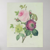 Rose, anemone and Clematide ポスター (正面)