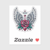 Rose & Angel Wings シール (シート)