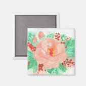 Rose aquarelle française マグネット (正面/裏面)