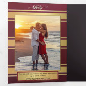 Rose Arbor Beach Photo Wedding All in One 三つ折り招待状 (内部最初)