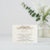 Rose Arc Border, QR Code - Cream エンクロージャーカード (スタンド正面)