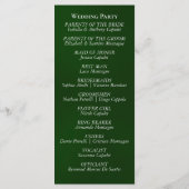 Rose Arc - Emerald Wedding プログラム (裏面)