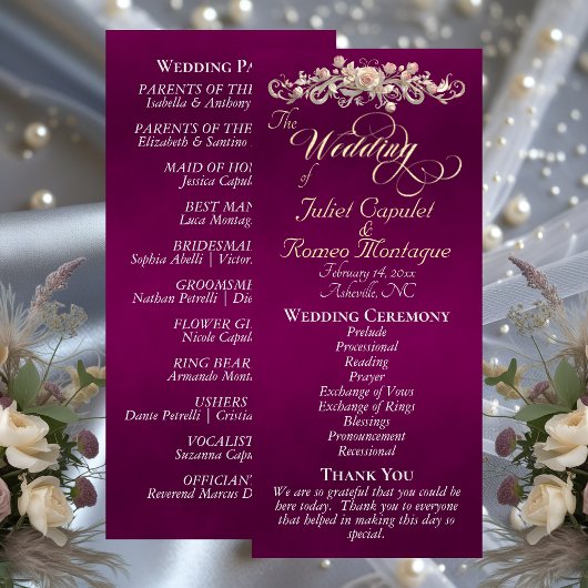 Rose Arc - Plum Wedding プログラム