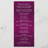 Rose Arc - Plum Wedding プログラム (裏面)