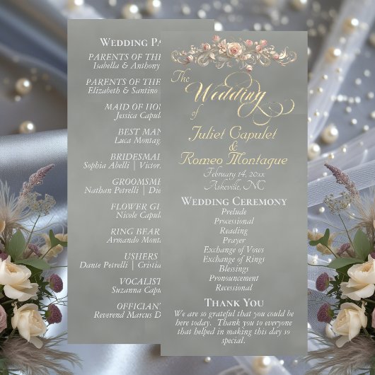 Rose Arc - Sage Wedding プログラム