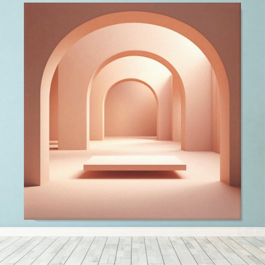 Rosé Archway Serenity キャンバスプリント (インサイチュ (ウッドフロア))