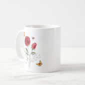 Rose Birth Month Flower コーヒーマグカップ (正面左)