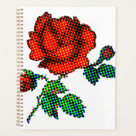 Rose Bloom Halftone Fine Art プランナー手帳