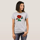 Rose Bloom Halftone Fine Art Tシャツ (正面フル)