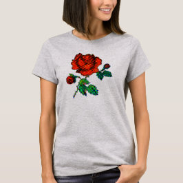 Rose Bloom Halftone Fine Art Tシャツ