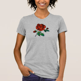 Rose Bloom Halftone Fine Art Tシャツ