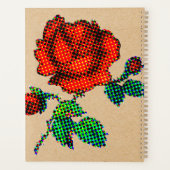 Rose Bloom Halftone on Brown Paper Fine Art プランナー手帳 (裏面)