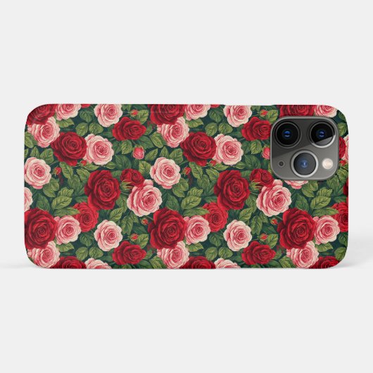 Rose Bloom Luxe ✨Red Pink Floral Elegance Romantic Case-Mate iPhoneケース (裏面(横))