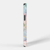 Rose Blue Gold Marble iPhoneケース (右側面)