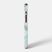 Rose Blue Gold Marble iPhoneケース (左側面)