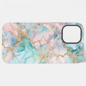 Rose Blue Gold Marble iPhoneケース (裏面横)
