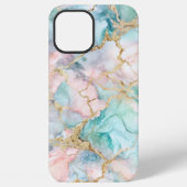 Rose Blue Gold Marble iPhoneケース (裏面)