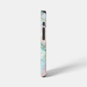 Rose Blue Gold Marble iPhoneケース (左側面)